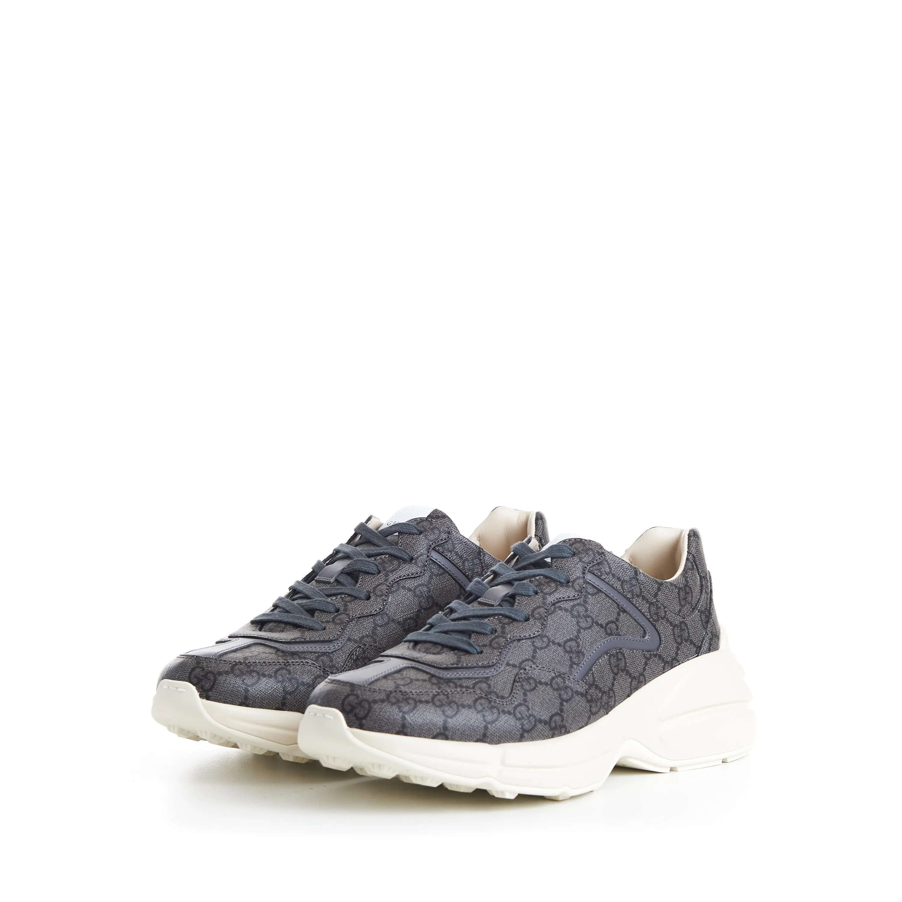 Men's Rhyton Sneaker - Grey/Graphite GG Supreme Canvas