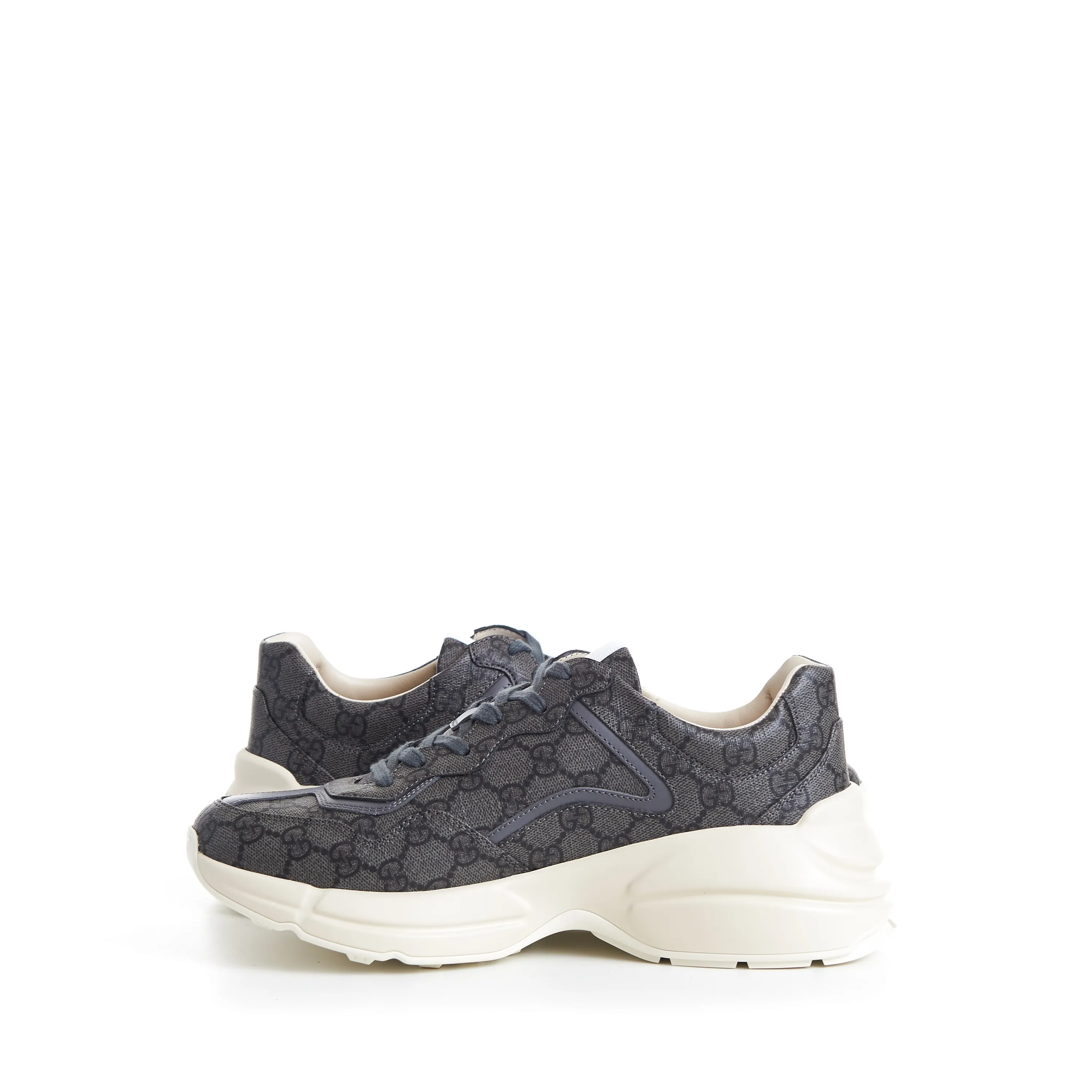 Men's Rhyton Sneaker - Grey/Graphite GG Supreme Canvas