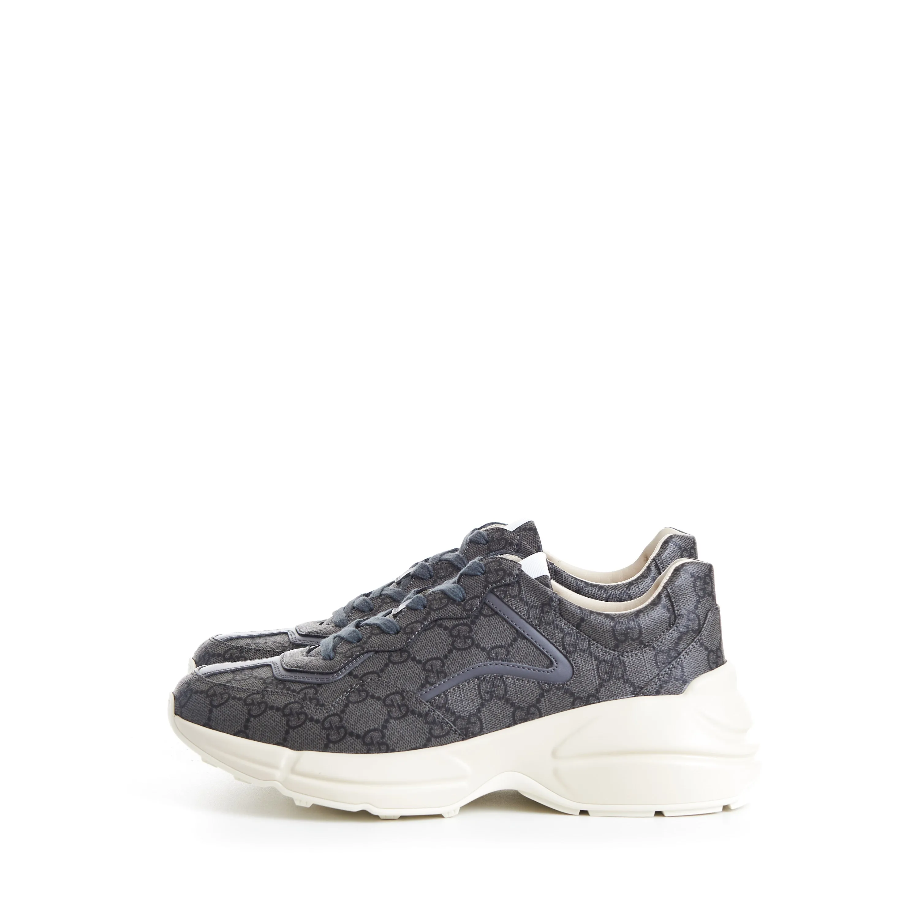 Men's Rhyton Sneaker - Grey/Graphite GG Supreme Canvas