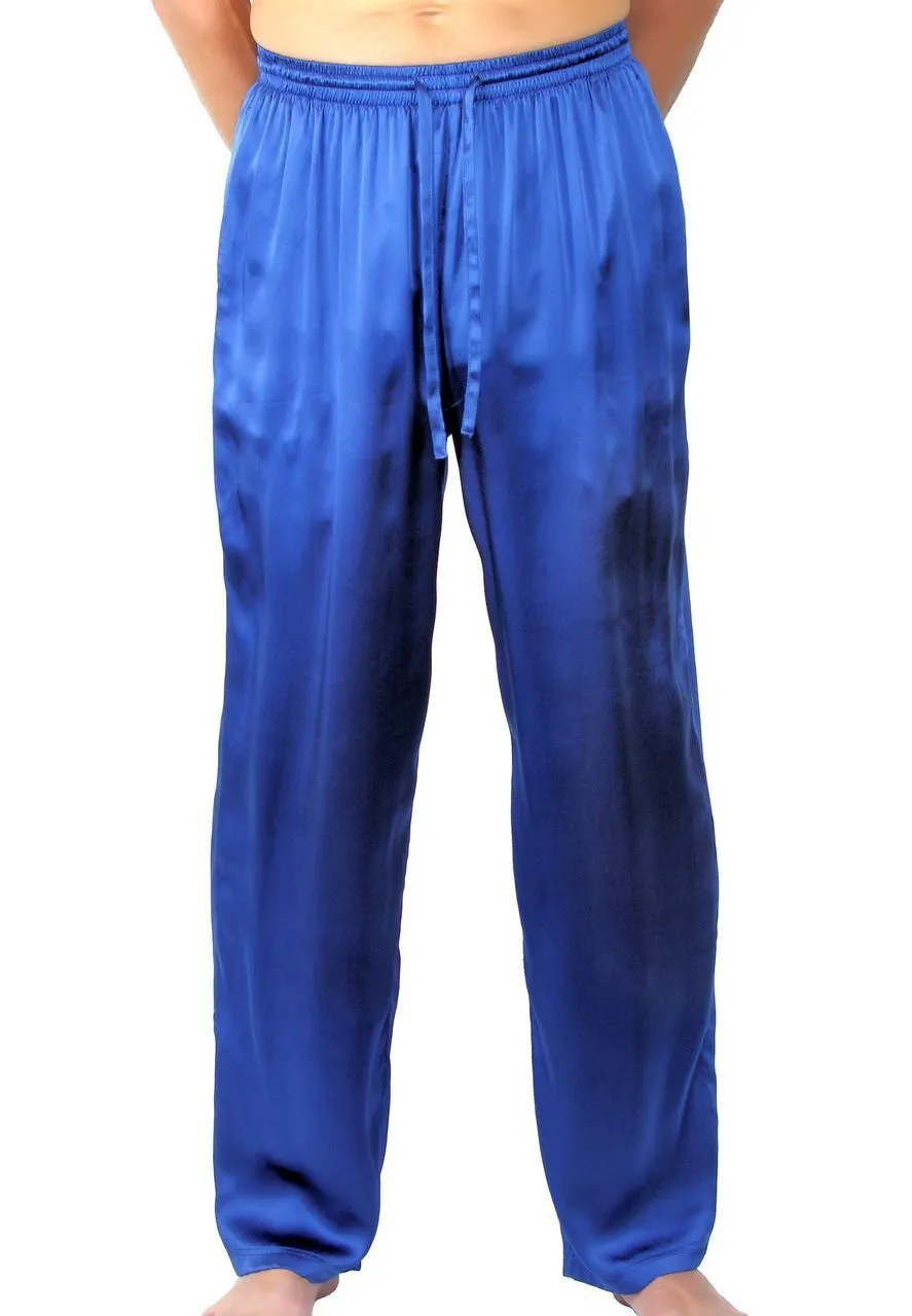 Men's Silk Pajama Bottoms Pants Real Mulberry Silk