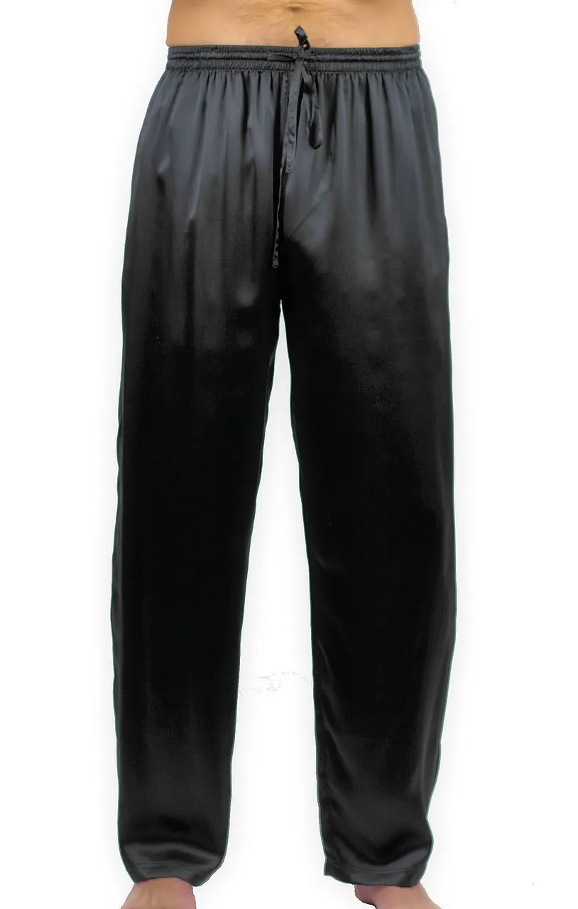 Men's Silk Pajama Bottoms Pants Real Mulberry Silk