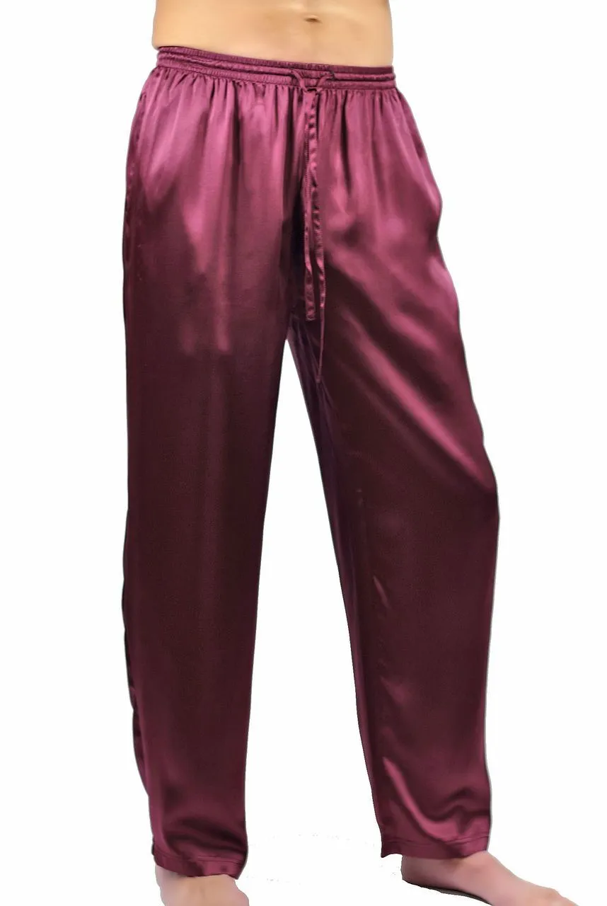 Men's Silk Pajama Bottoms Pants Real Mulberry Silk