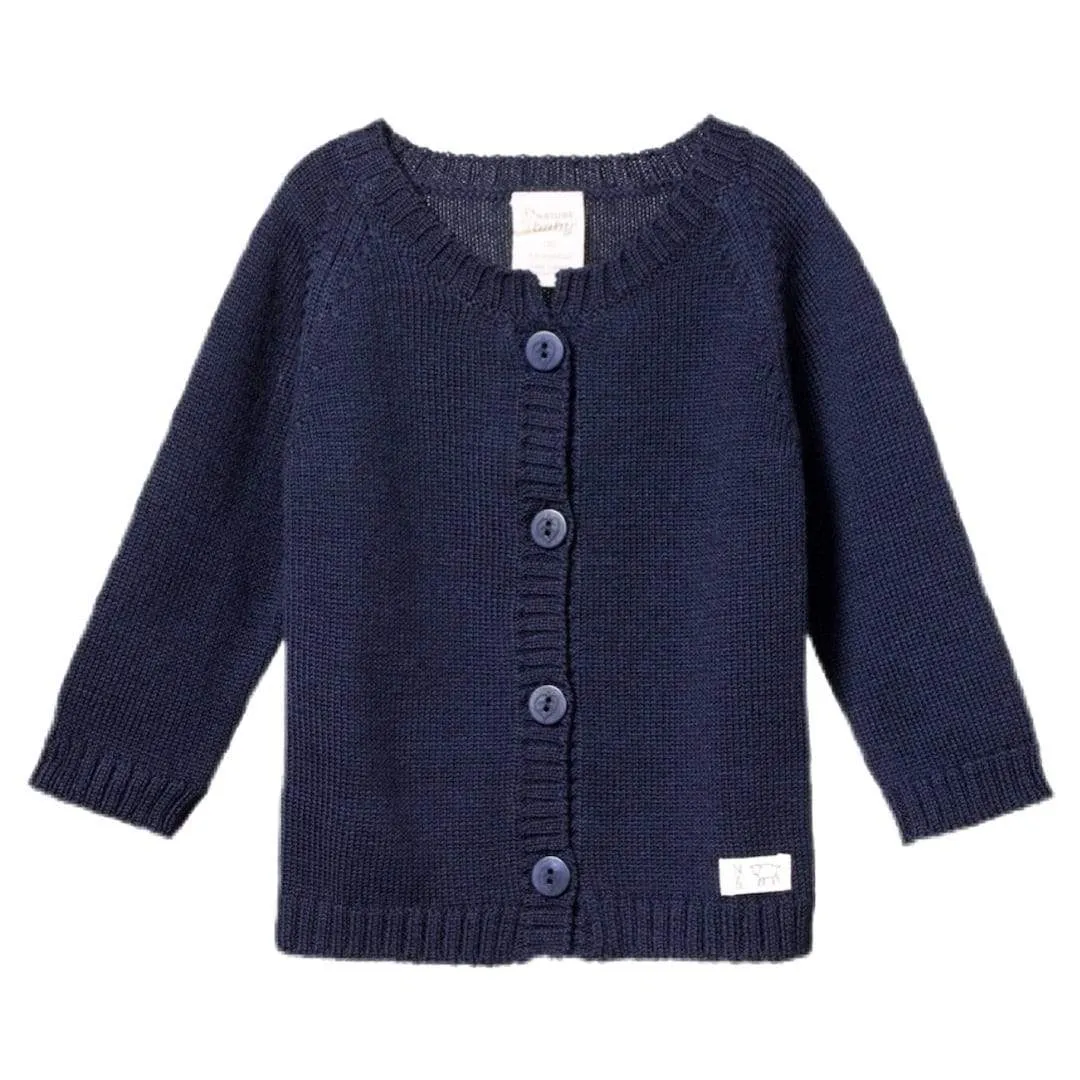 Merino Knit Cardigan - Navy