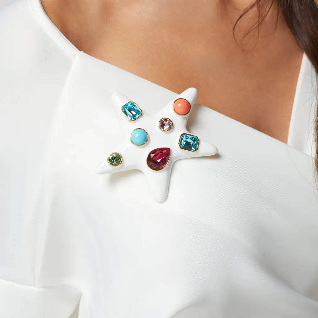 Multi Pastel Gem Star Pin