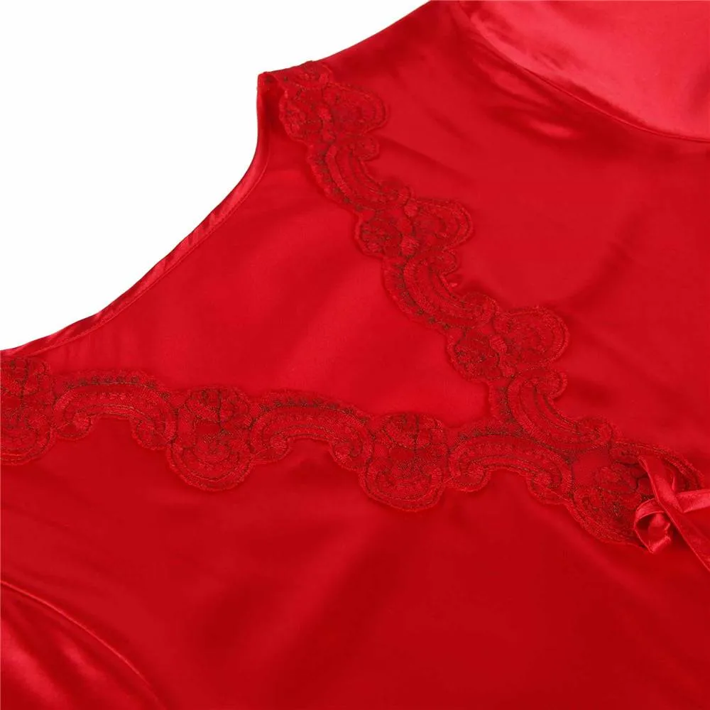 New Fashionable Silk Embroidery Casual Nightdress