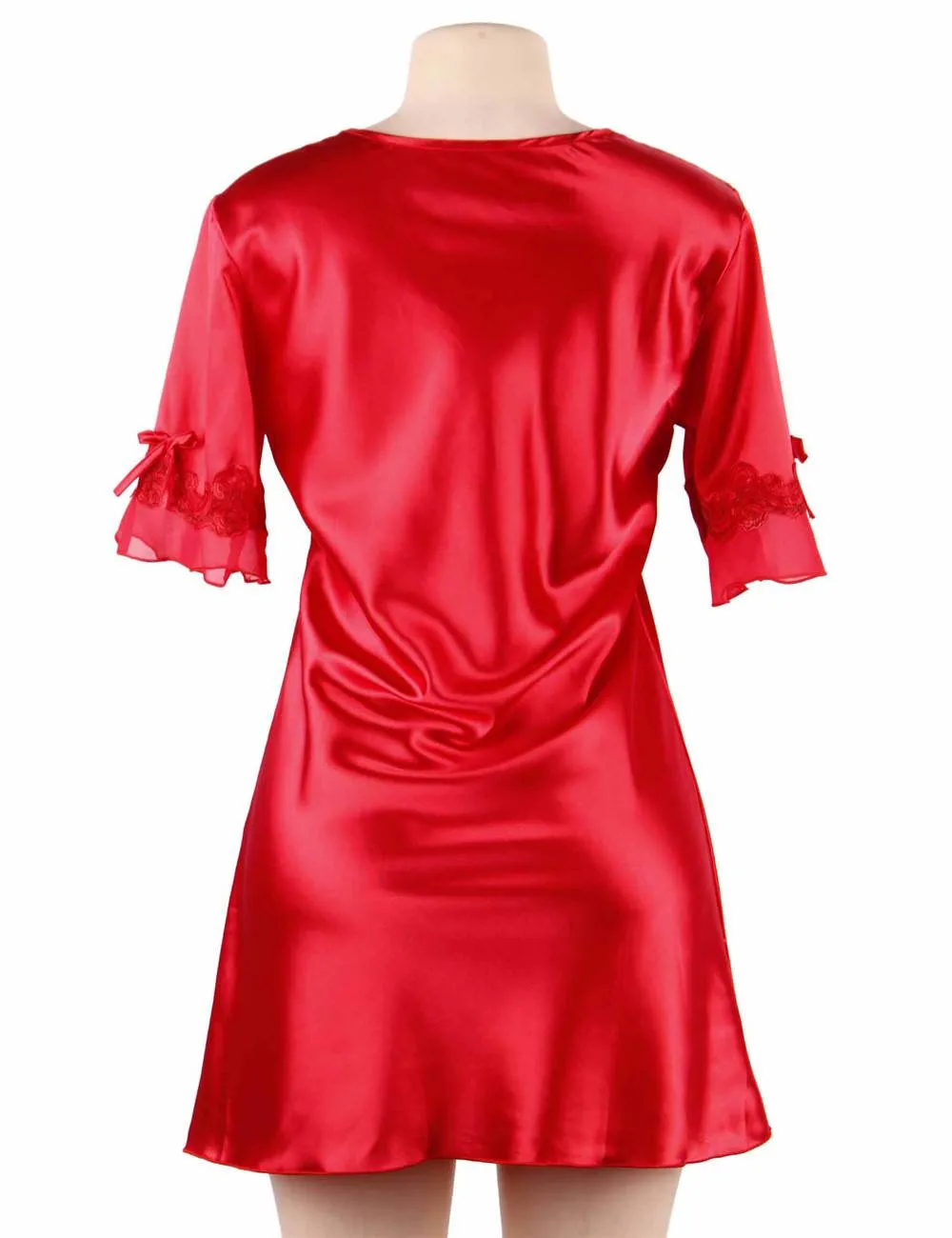 New Fashionable Silk Embroidery Casual Nightdress