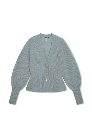 NONAME CHUNKY PEPLUM CARDIGAN