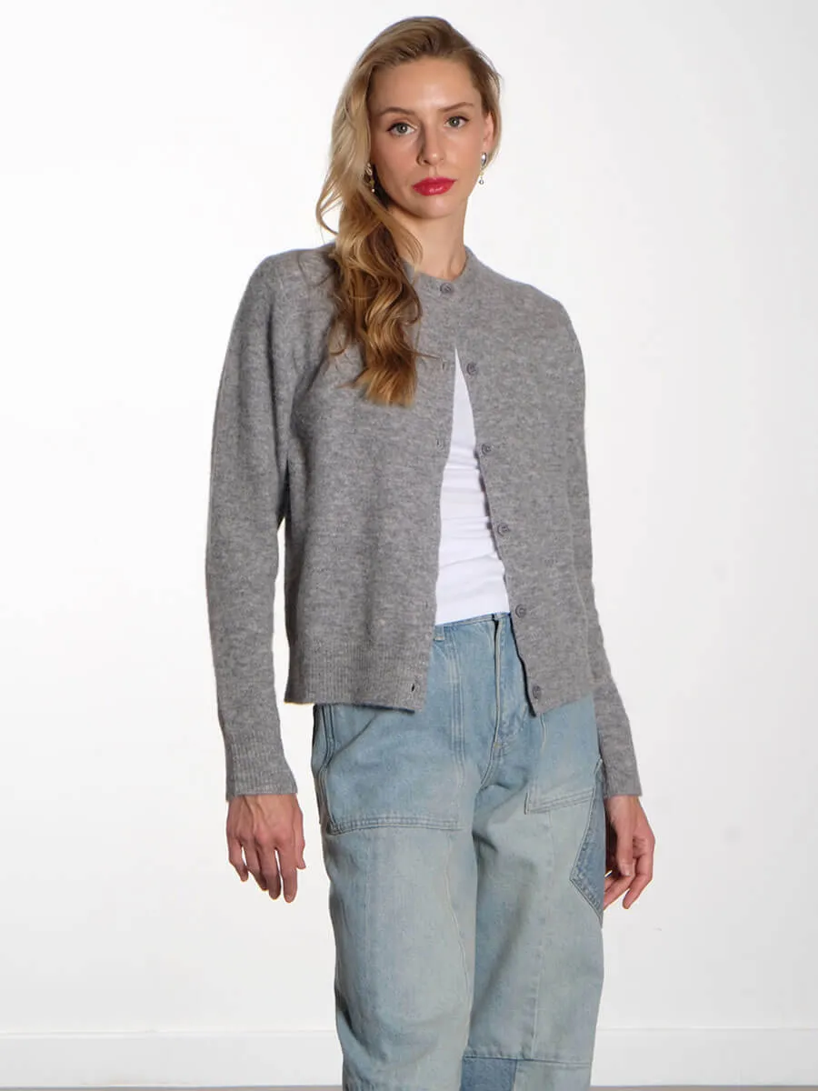 Nor Short Cardigan - Grey Melange