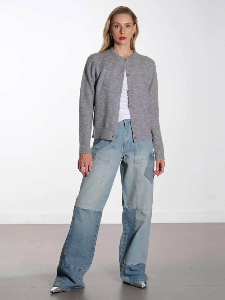Nor Short Cardigan - Grey Melange