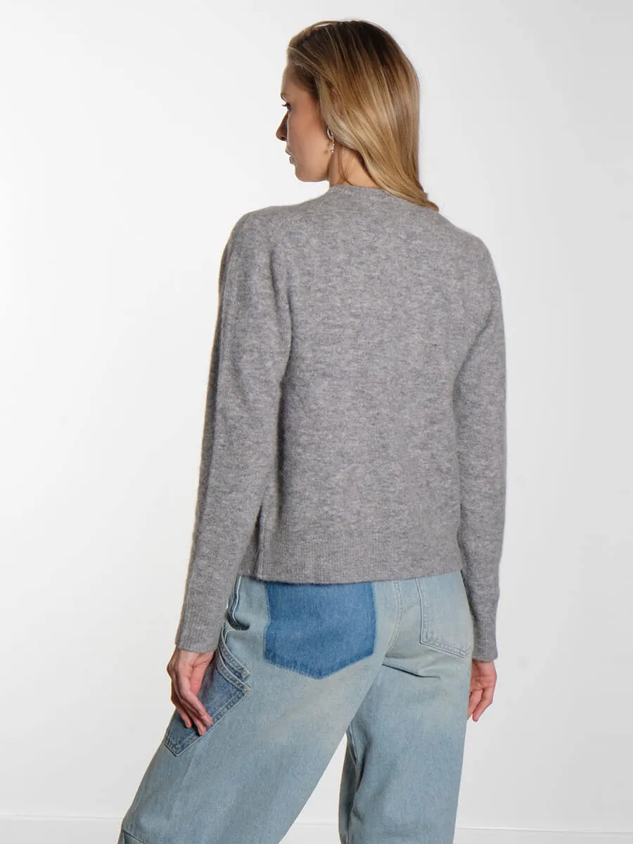 Nor Short Cardigan - Grey Melange