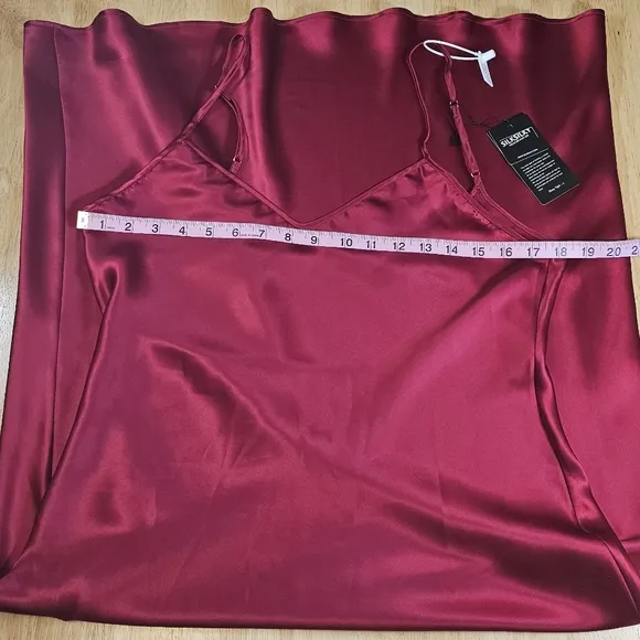 NWT Red Long Silk Gown