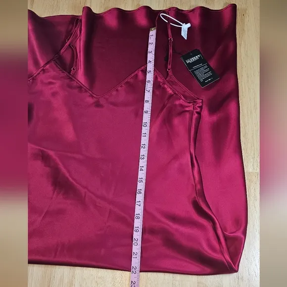 NWT Red Long Silk Gown