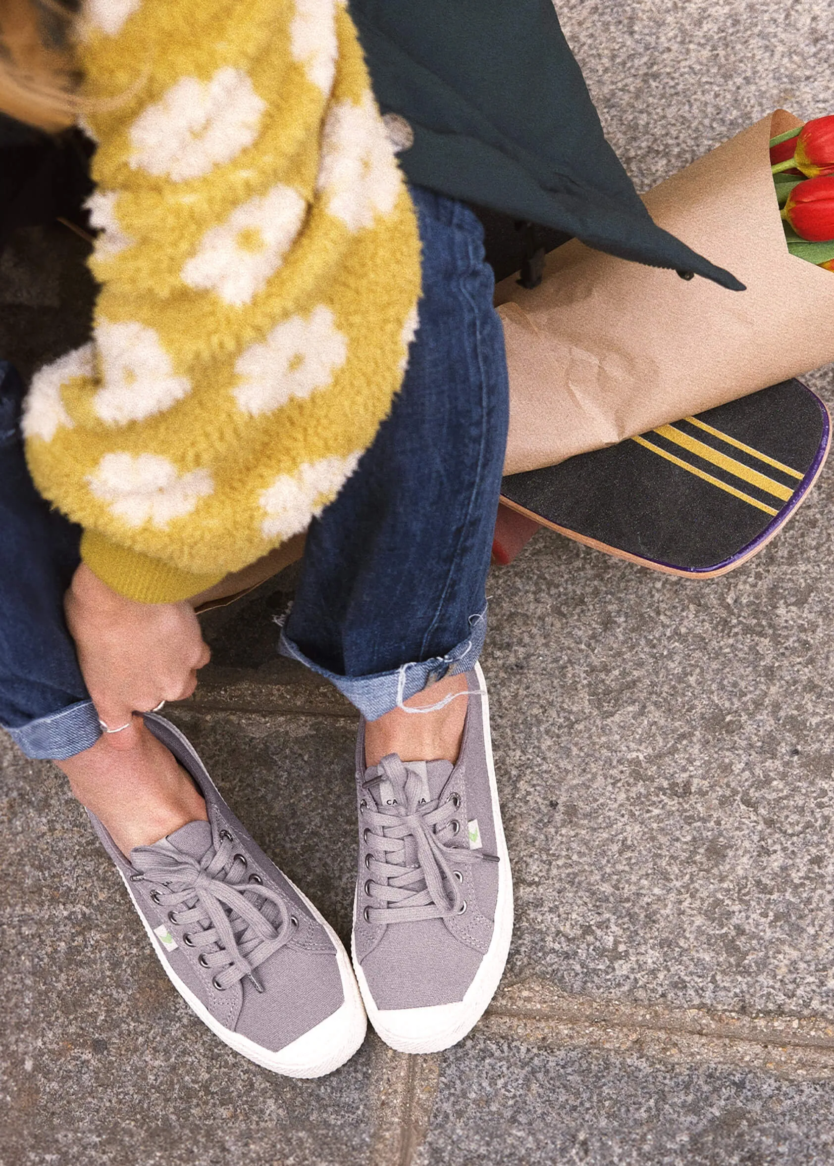 OCA Low Mystic Grey Canvas Sneaker Women