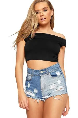 Off Shoulder Crop Top