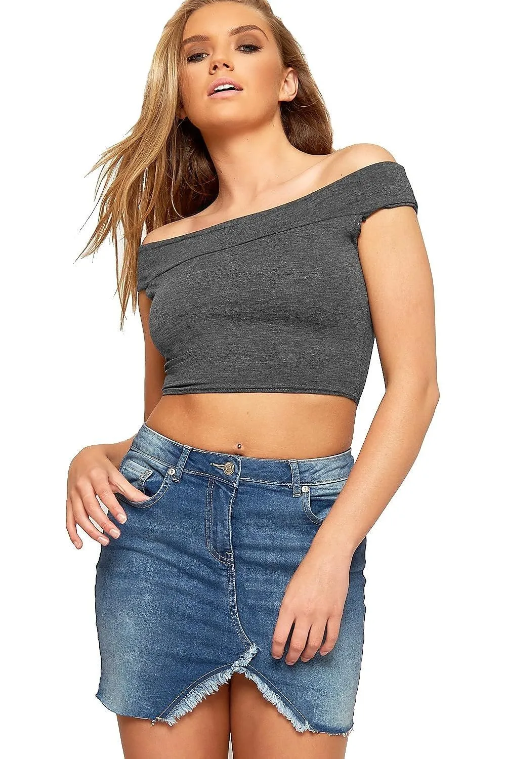 Off Shoulder Crop Top