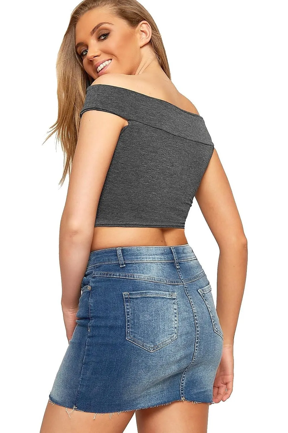 Off Shoulder Crop Top