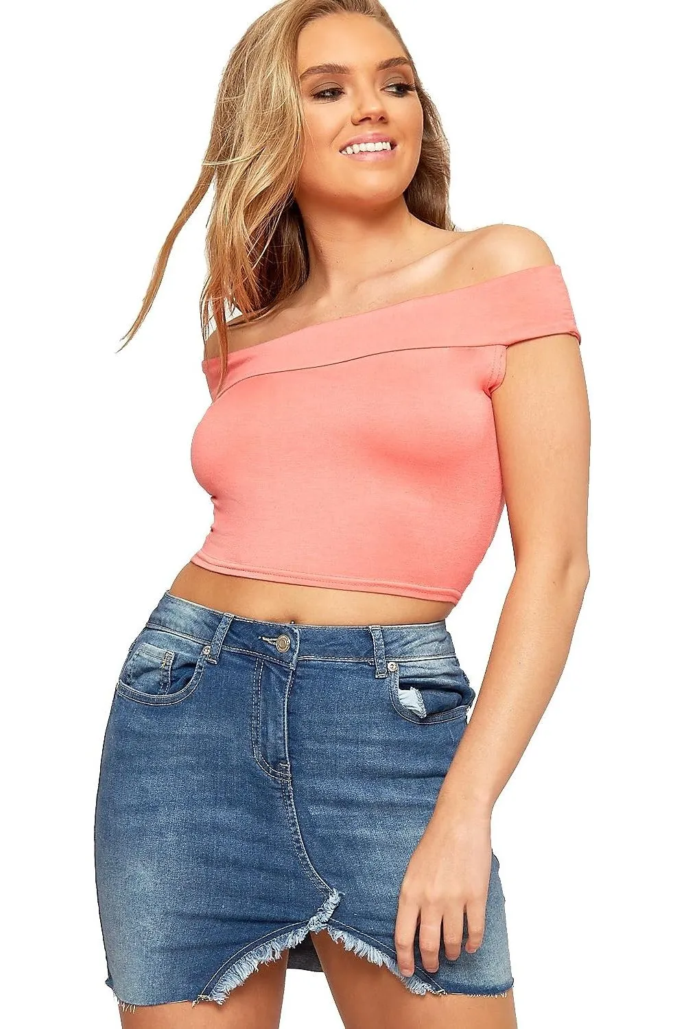 Off Shoulder Crop Top