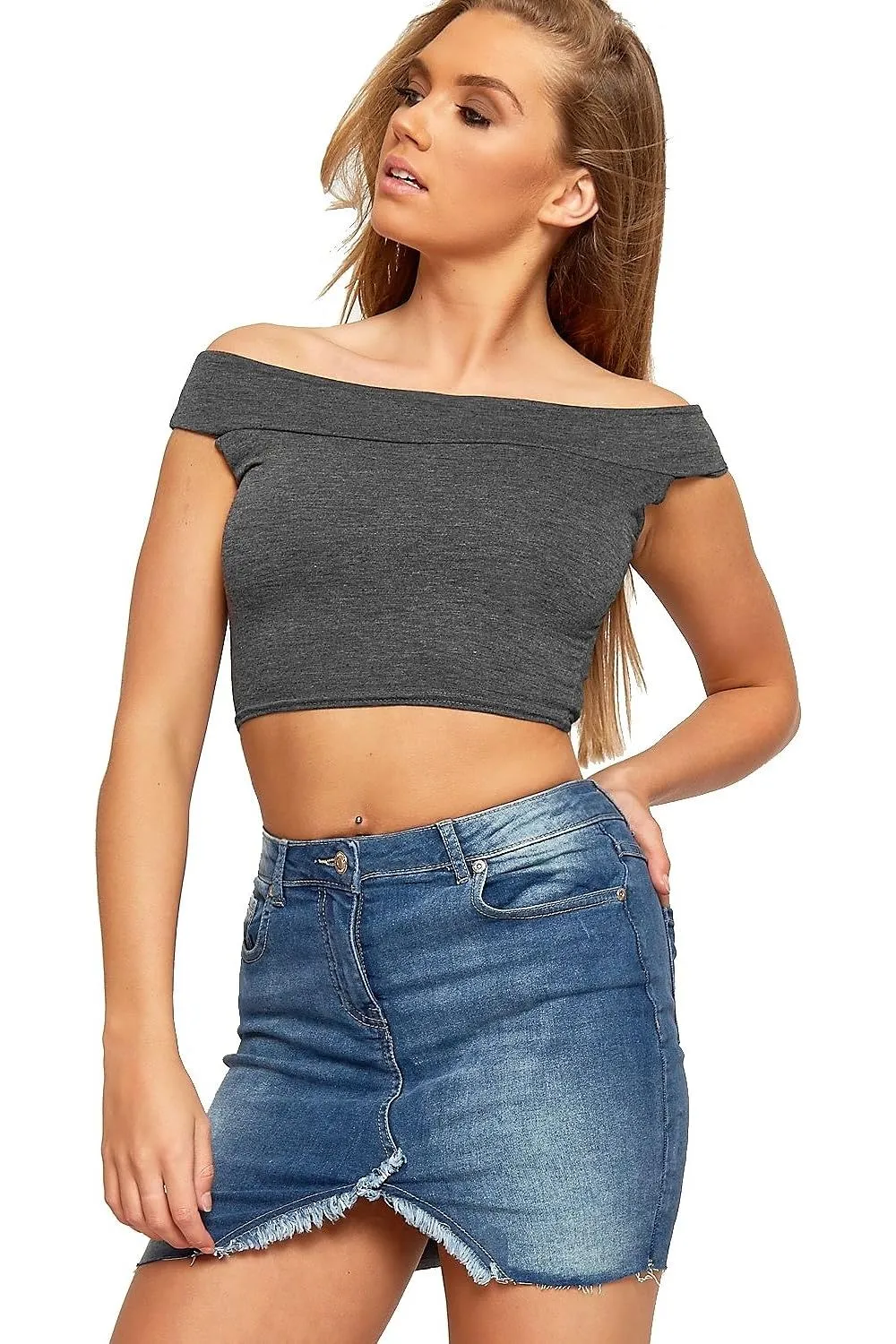 Off Shoulder Crop Top