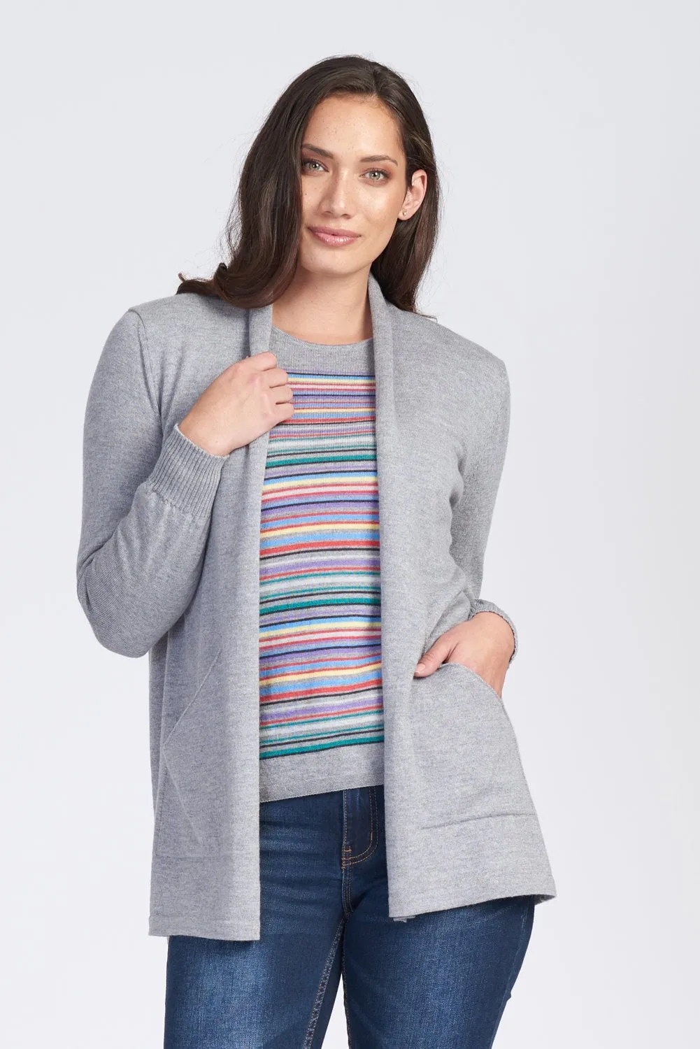 Open Front Long Cardigan