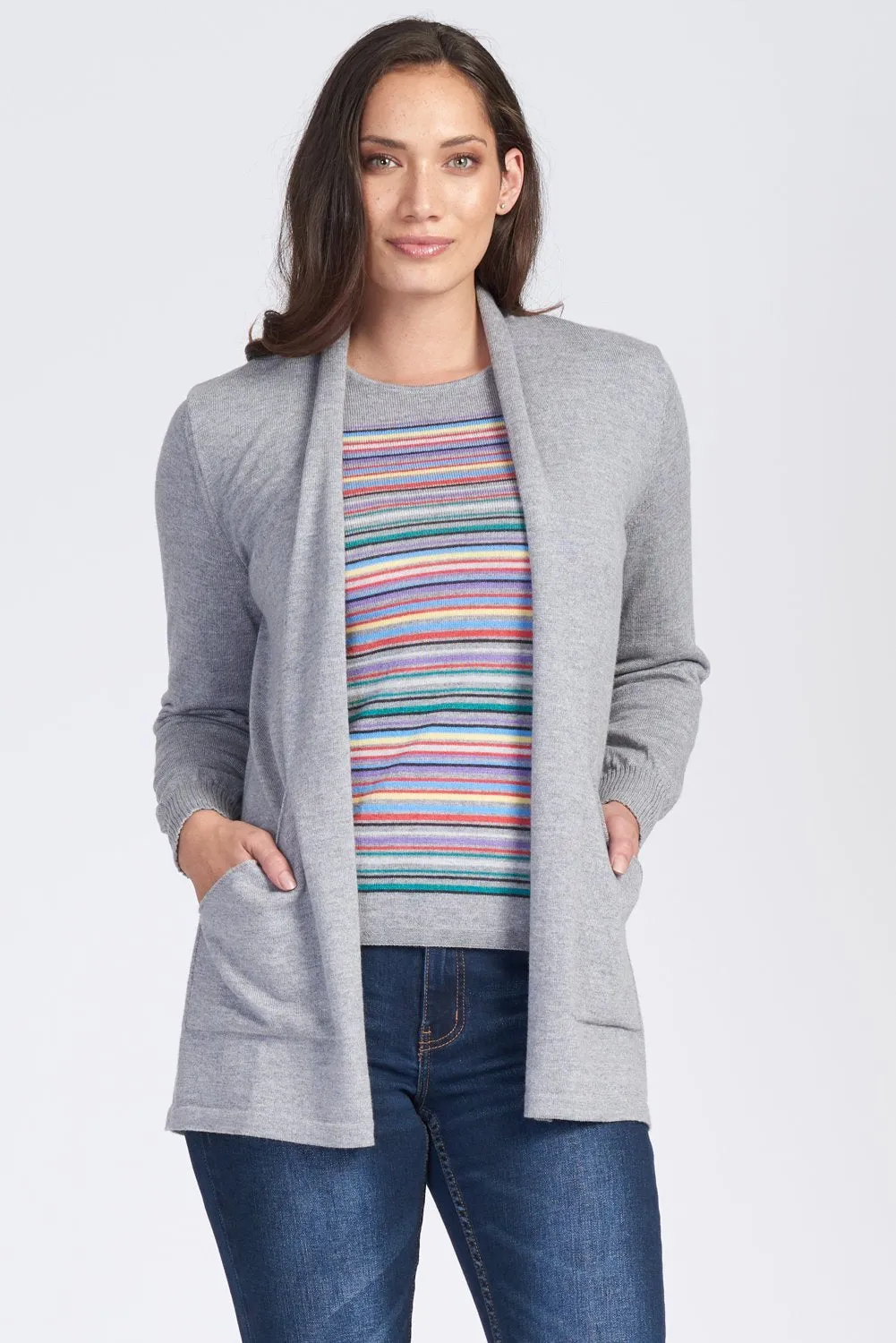 Open Front Long Cardigan