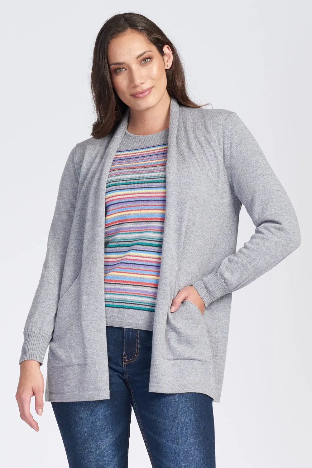Open Front Long Cardigan