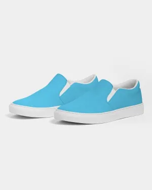 Pastel Cyan Slip-On Canvas Sneakers | Men's | Bright Pastel Cyan | C60M0Y0K0