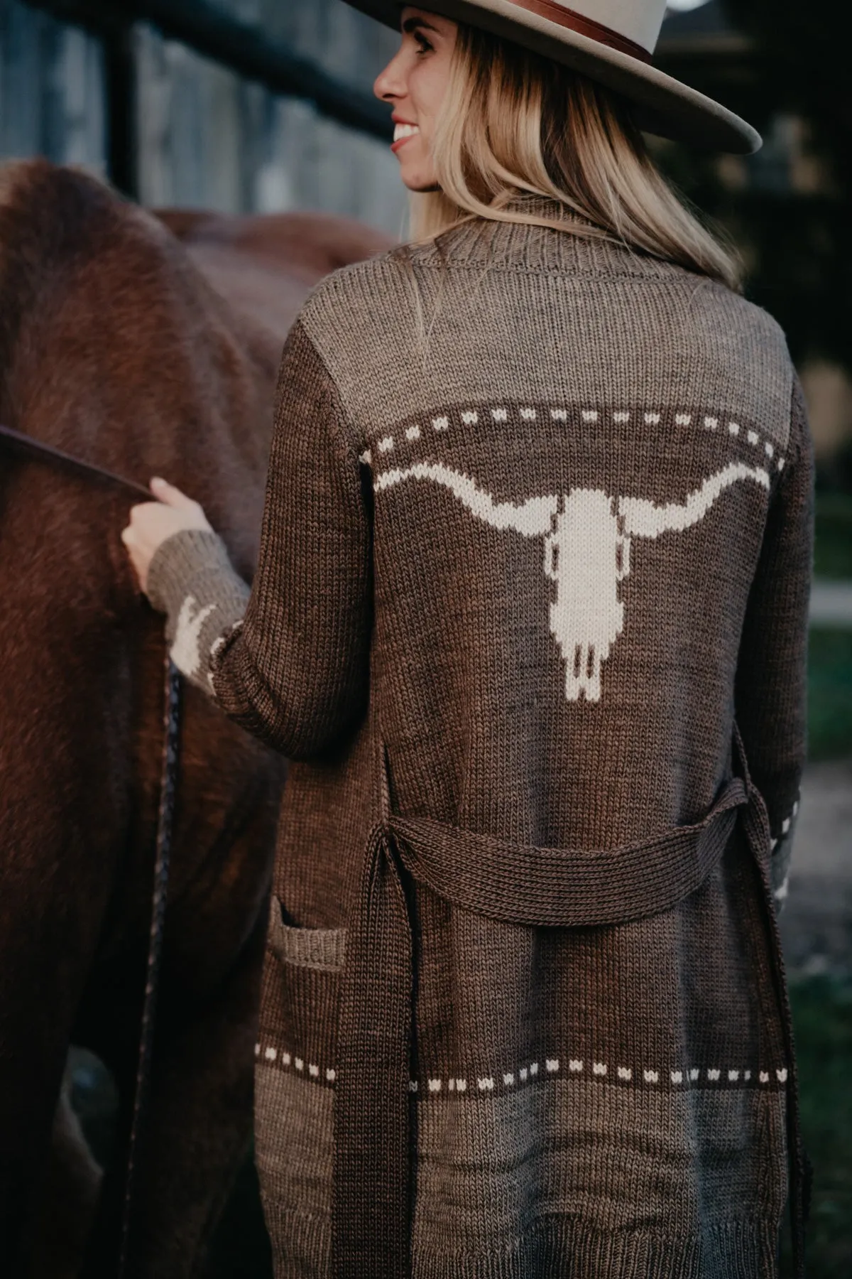 'Payden' Belted Cardigan by Stetson (M ONLY)