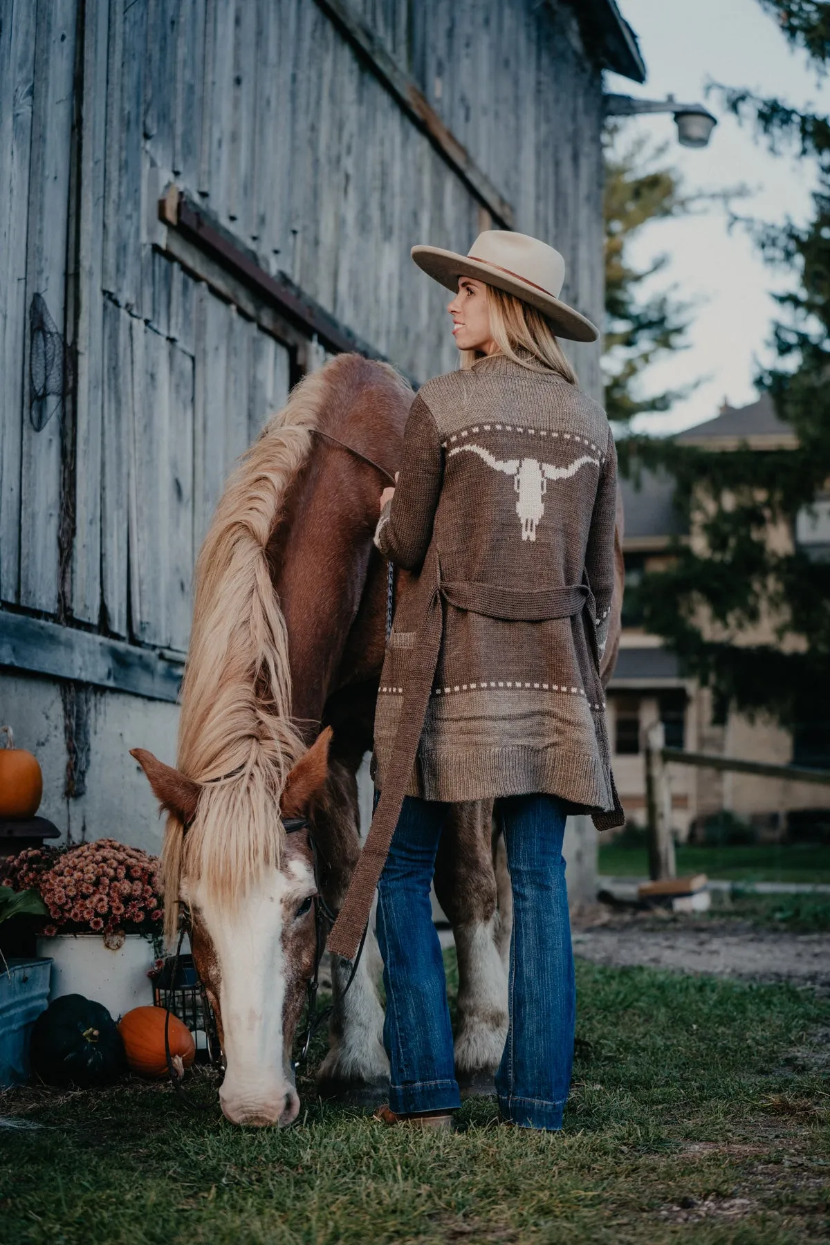 'Payden' Belted Cardigan by Stetson (M ONLY)