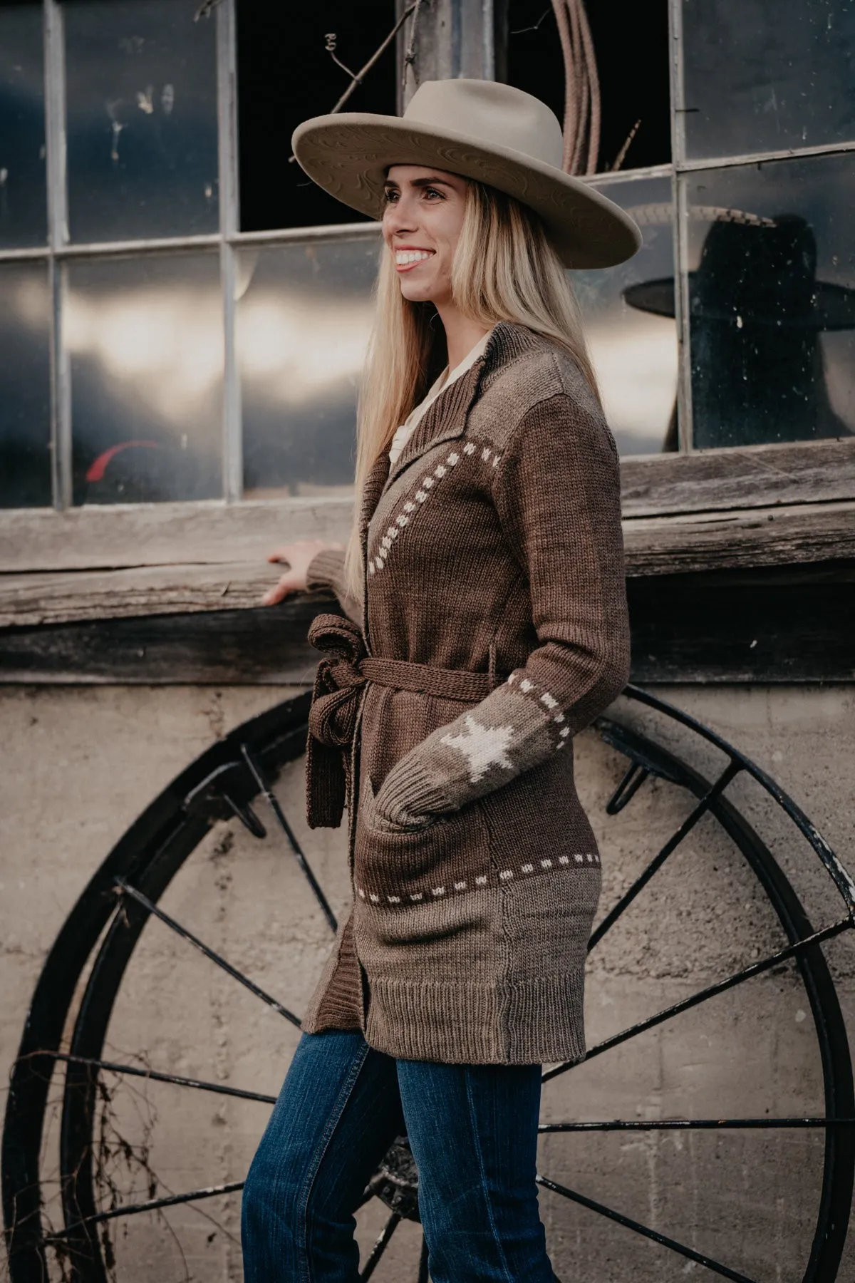 'Payden' Belted Cardigan by Stetson (M ONLY)