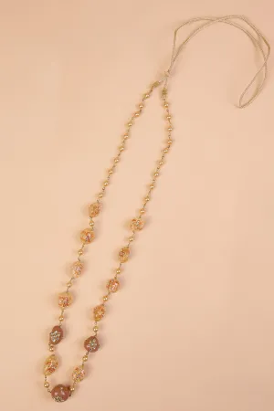 Peach Jaipuri Beads Mala