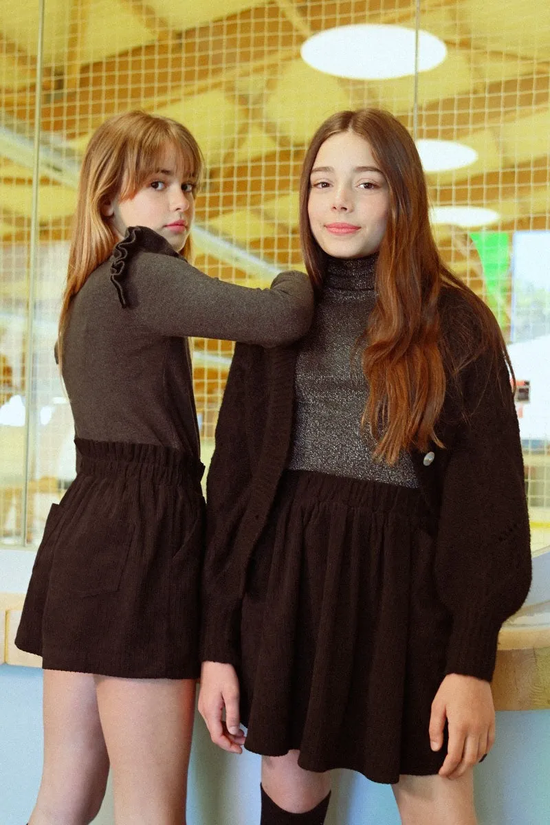 POINTELLE KNIT CARDIGAN