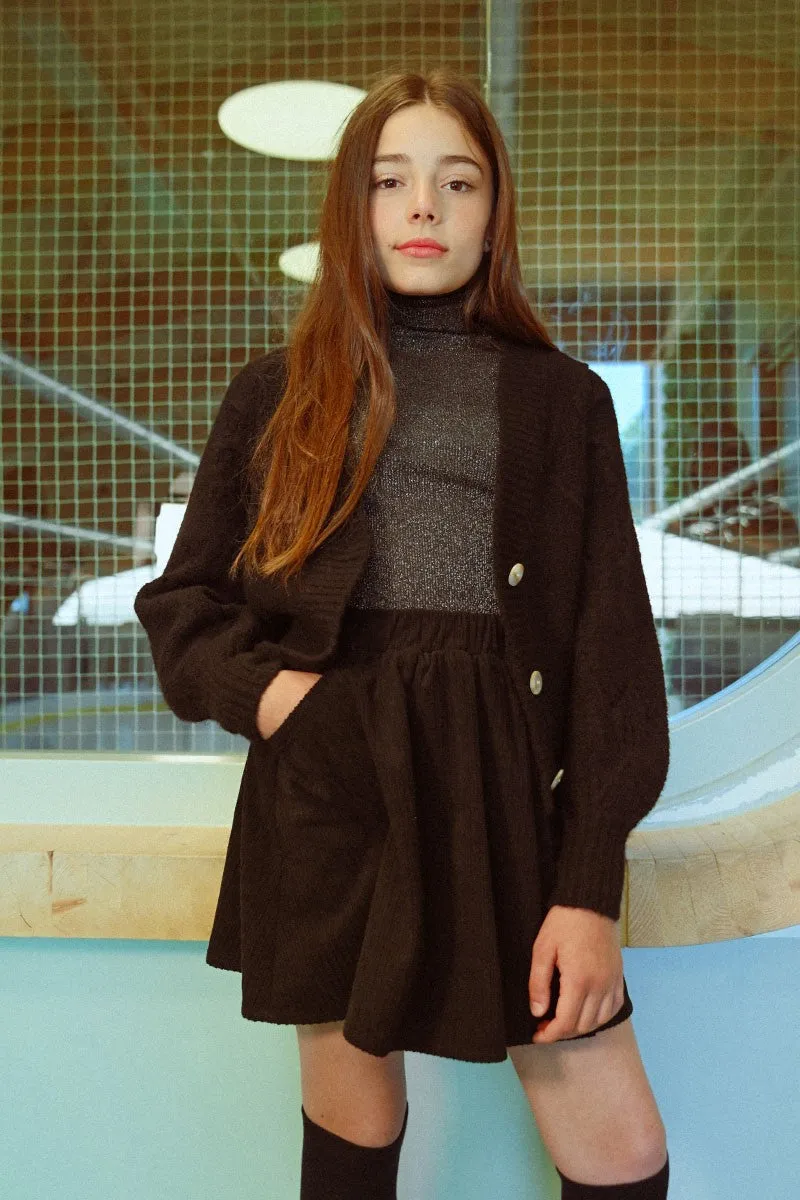 POINTELLE KNIT CARDIGAN