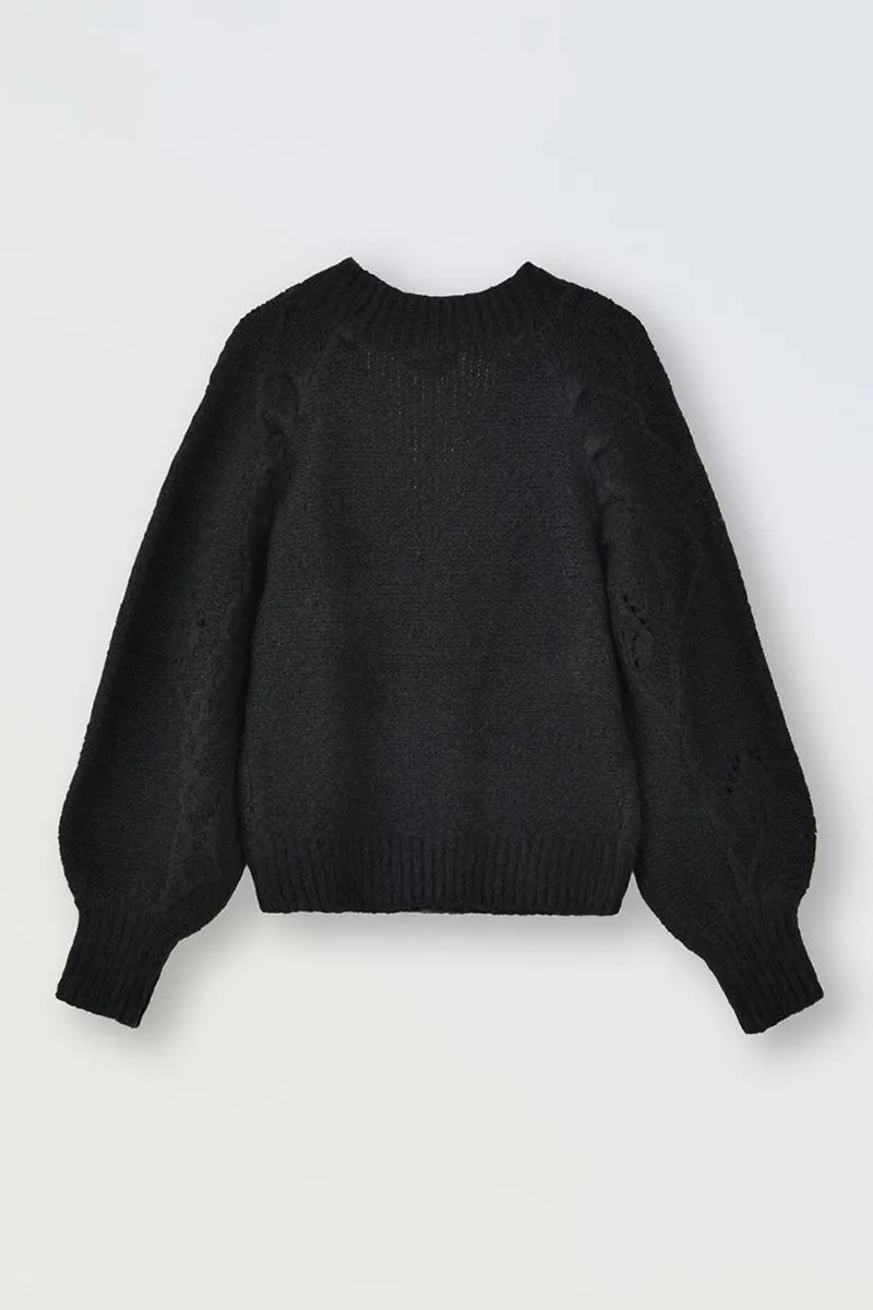 POINTELLE KNIT CARDIGAN