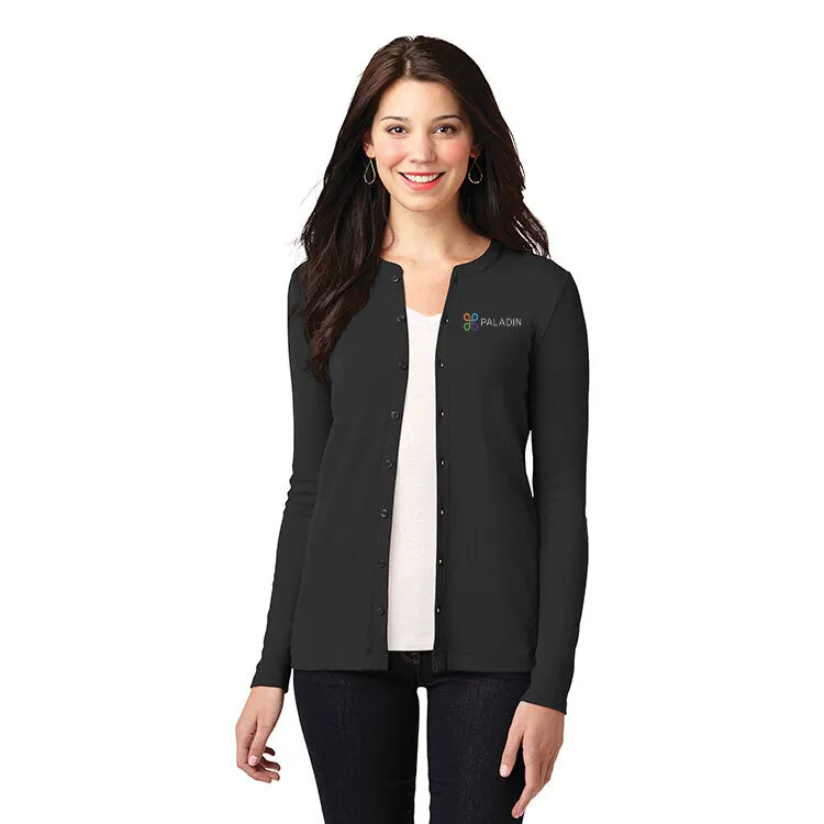 Port Authority - Ladies Stretch Button-Front Cardigan. LM1008.