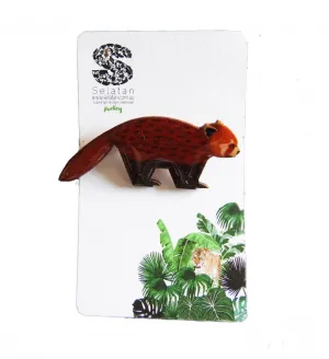 Red Panda Brooch