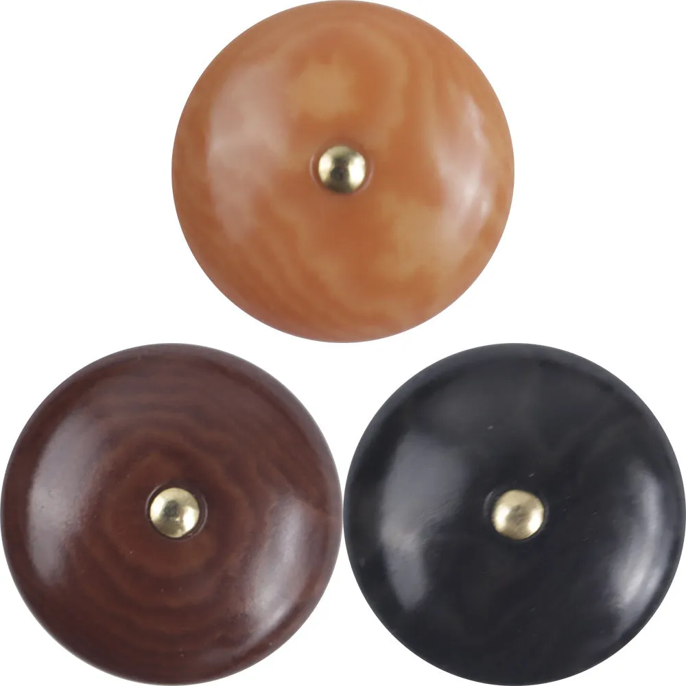 Retro Natural Palm Nut Shell Shank Buttons for Knitted Cardigans 25 Pack
