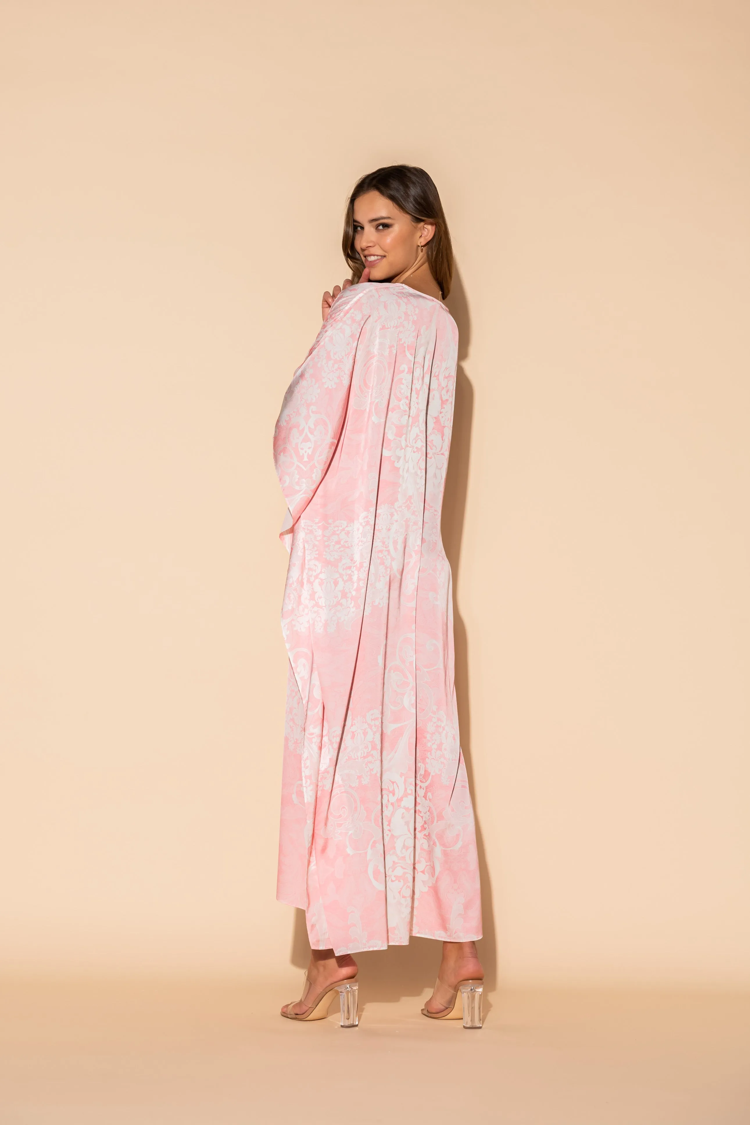 Romantique Pink Long Caftan