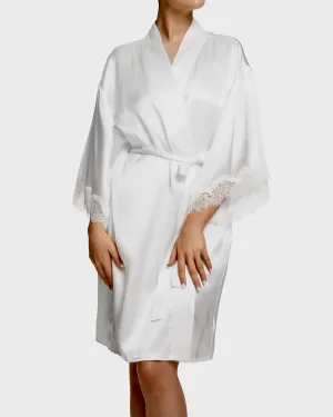 Sainted Sisters - Scarlett Silk Kimono - Ivory