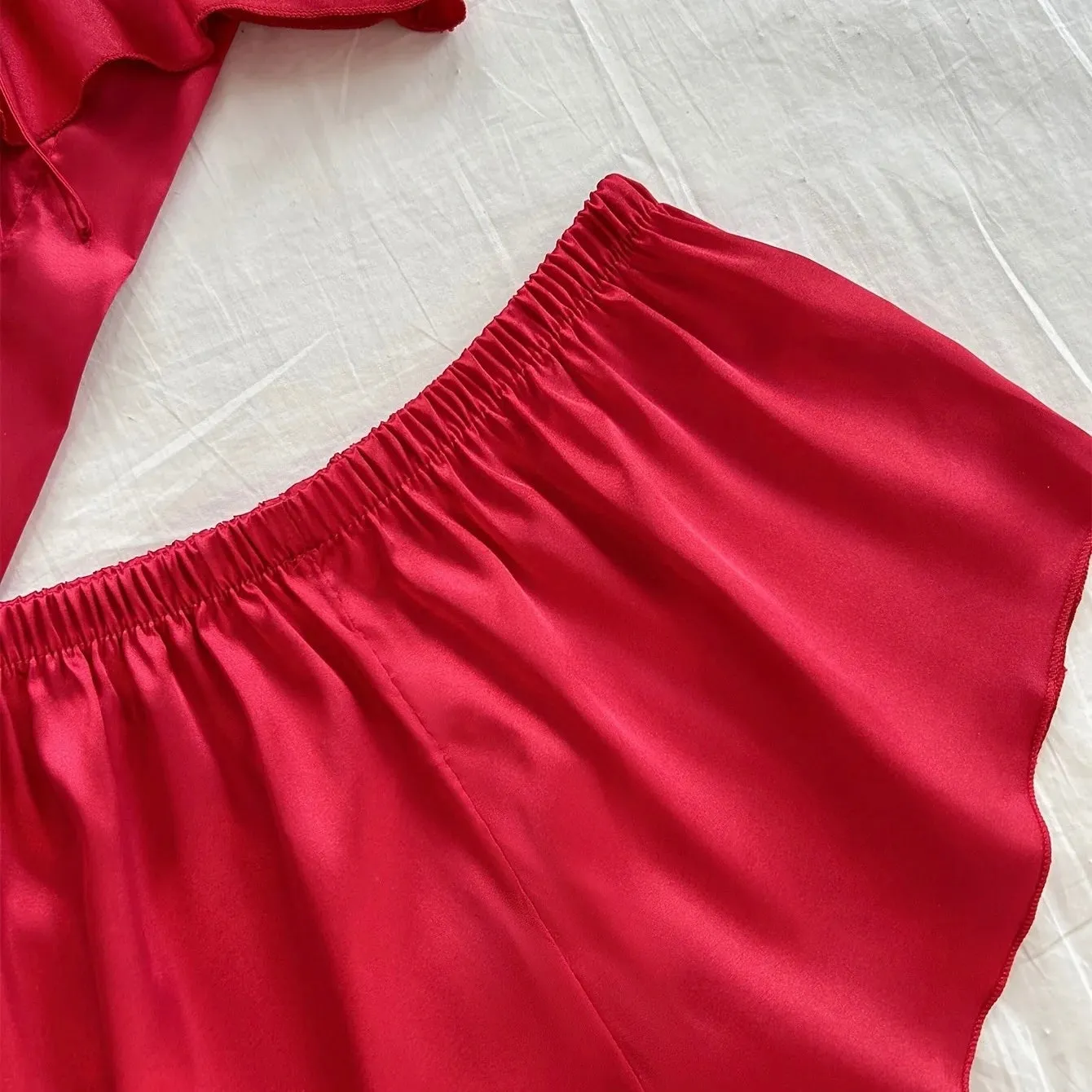 Seraphina Silk 4 Packs Pajamas Set - Red