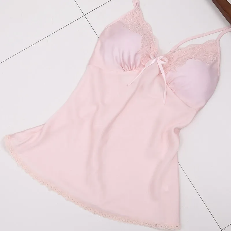 Sexy Lace Robe Satin Silky Sleepwear