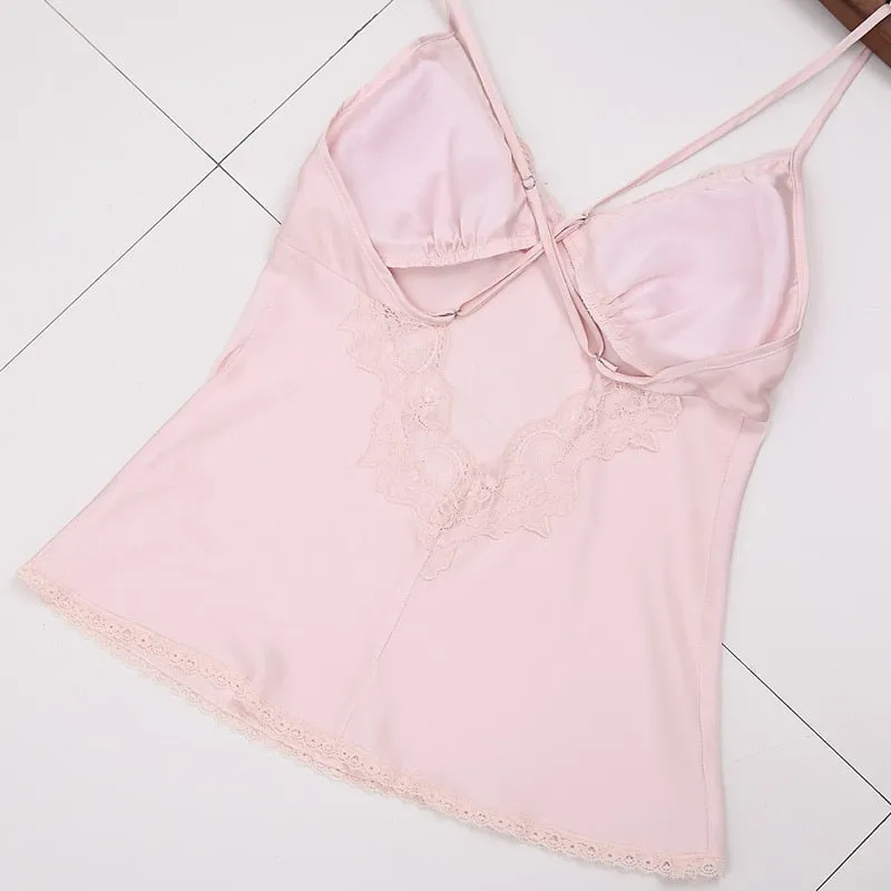 Sexy Lace Robe Satin Silky Sleepwear