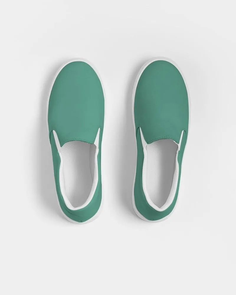 Shaded Pastel Green Slip-On Canvas Sneakers | Men's | C60M0Y45K30