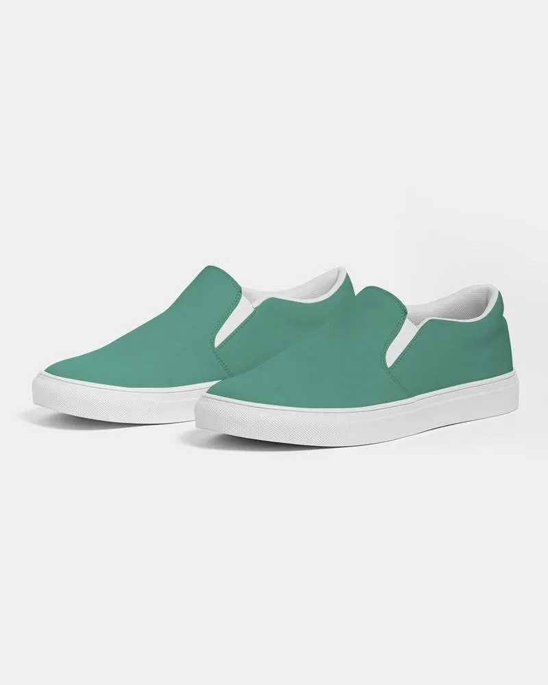 Shaded Pastel Green Slip-On Canvas Sneakers | Men's | C60M0Y45K30