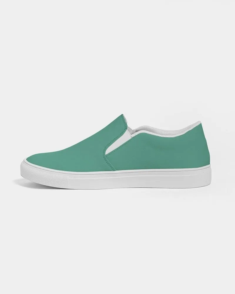 Shaded Pastel Green Slip-On Canvas Sneakers | Men's | C60M0Y45K30