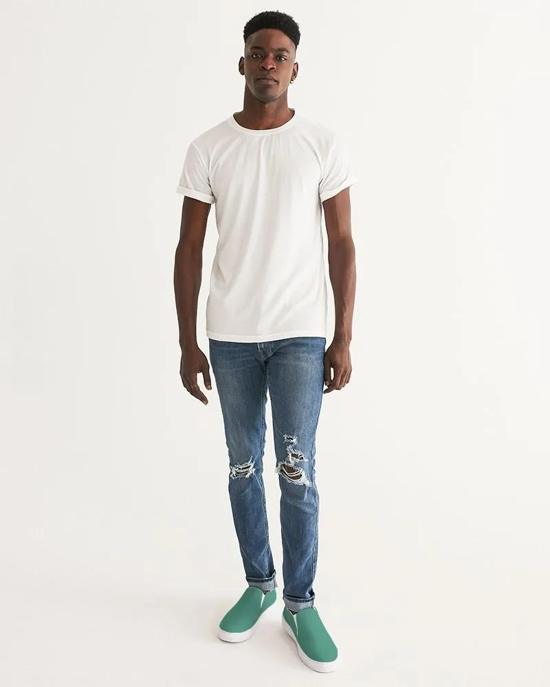 Shaded Pastel Green Slip-On Canvas Sneakers | Men's | C60M0Y45K30
