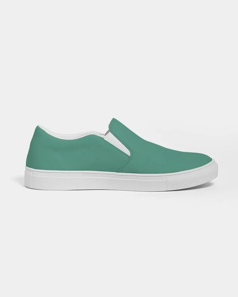 Shaded Pastel Green Slip-On Canvas Sneakers | Men's | C60M0Y45K30