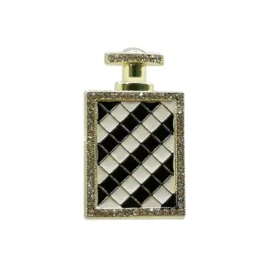 Shoe charm brooch - Hip flask Gold with diamonds