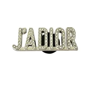 Shoe charm brooch - J'ADIOR gold with diamonds