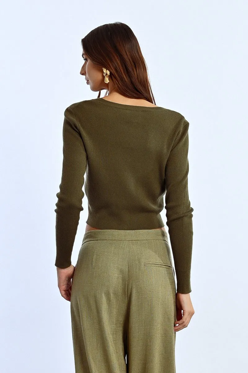 SHORT FITTED CARDIGAN