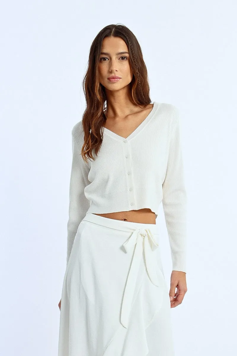 SHORT FITTED CARDIGAN